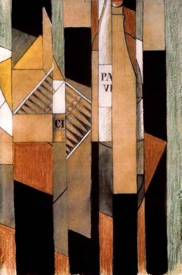 Nature morte avec bouteille et cigares by Juan Gris