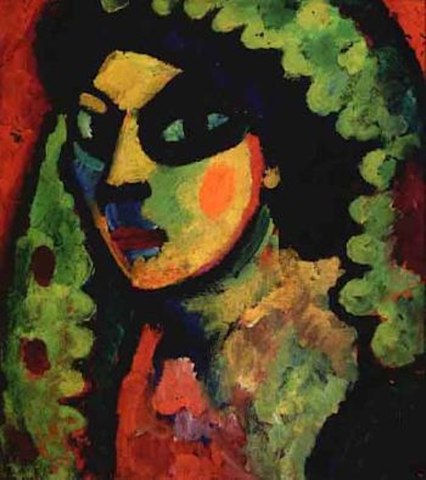 Sicilian woman with green shawl by Alexej von Jawlensky