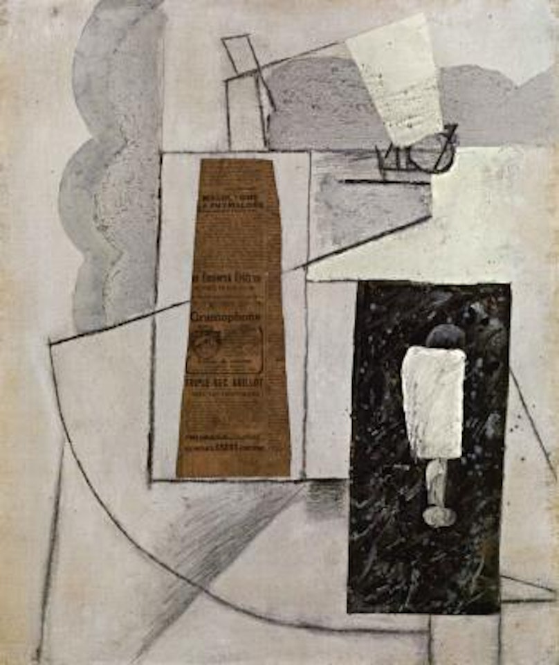 Bouteille et verre by Pablo Picasso