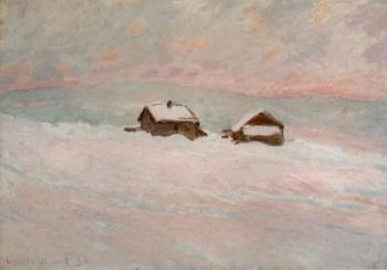Maisons dans la neige, Norvege by Claude Monet