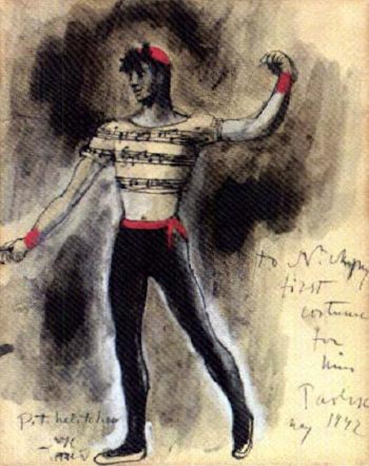 Costume study by Pavel Tchelitchew