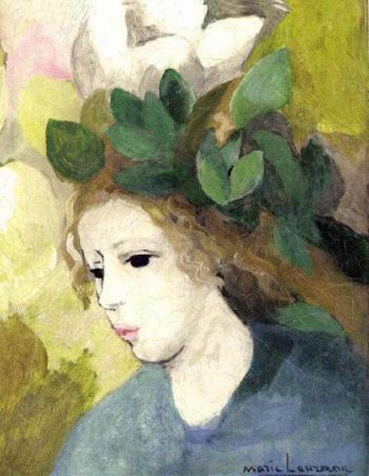 Jeune fille couronnee de feuillage by Marie Laurencin