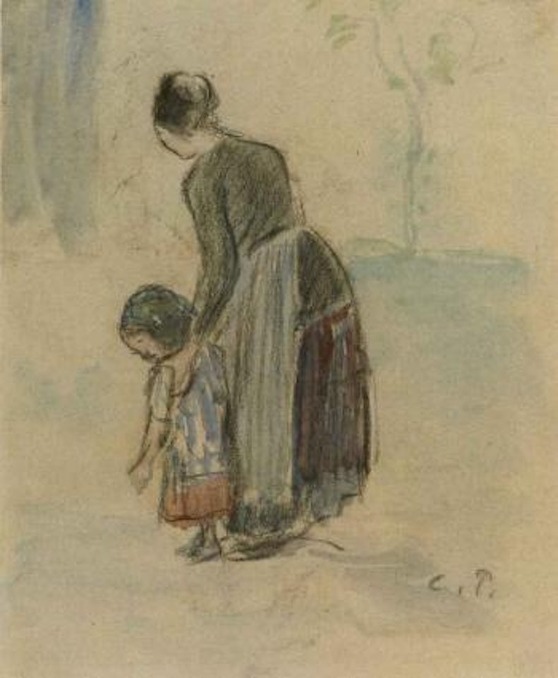 Paysanne et enfant by Camille Pissarro