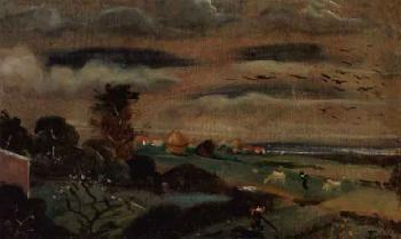 Paysage d'Ile de France, les meules de foin by Andre Derain