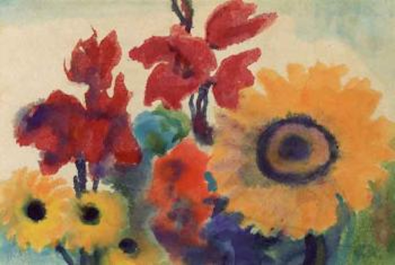 Vibrant flowers by Emil Nolde