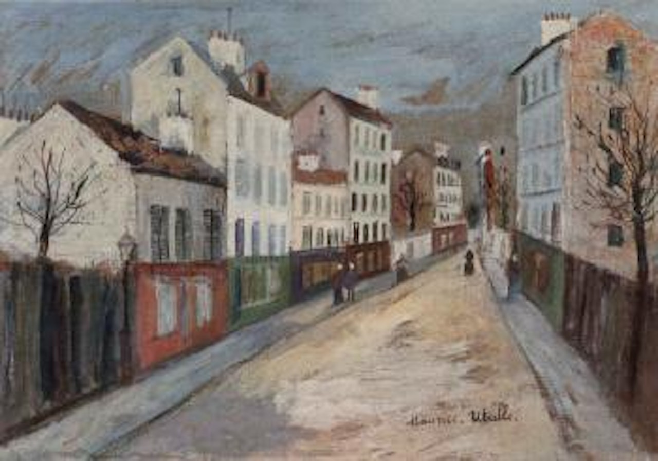 Une rue dans la banlieue de Paris by Maurice Utrillo