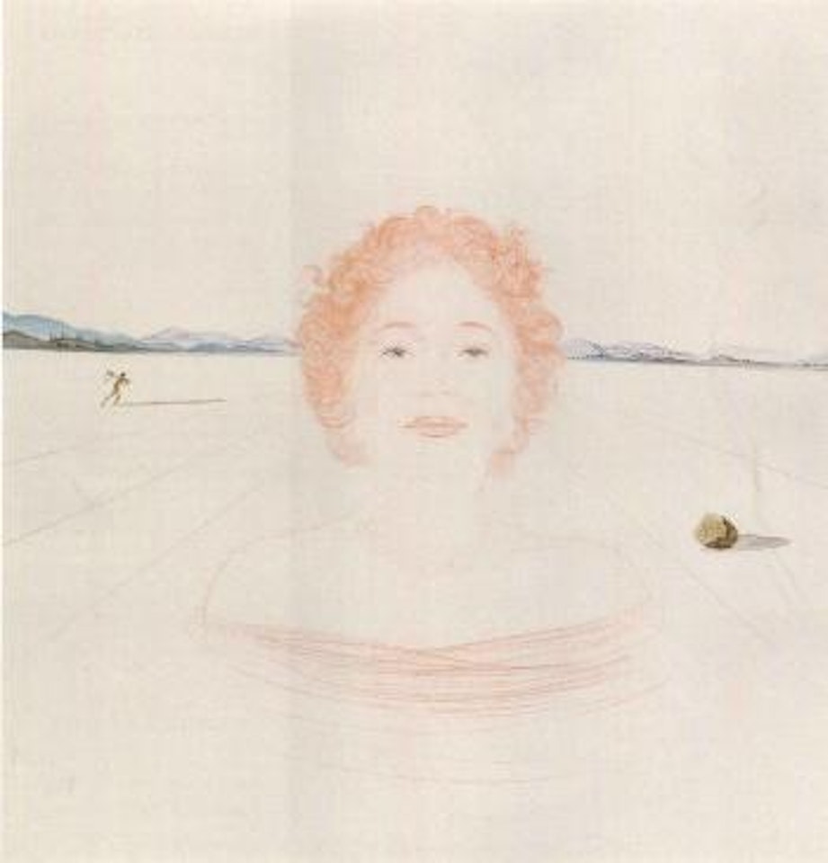 Portrait de femme au paysage by Salvador Dali