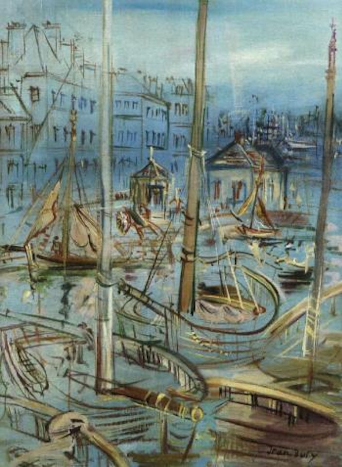 Bateaux a quai by Jean Dufy