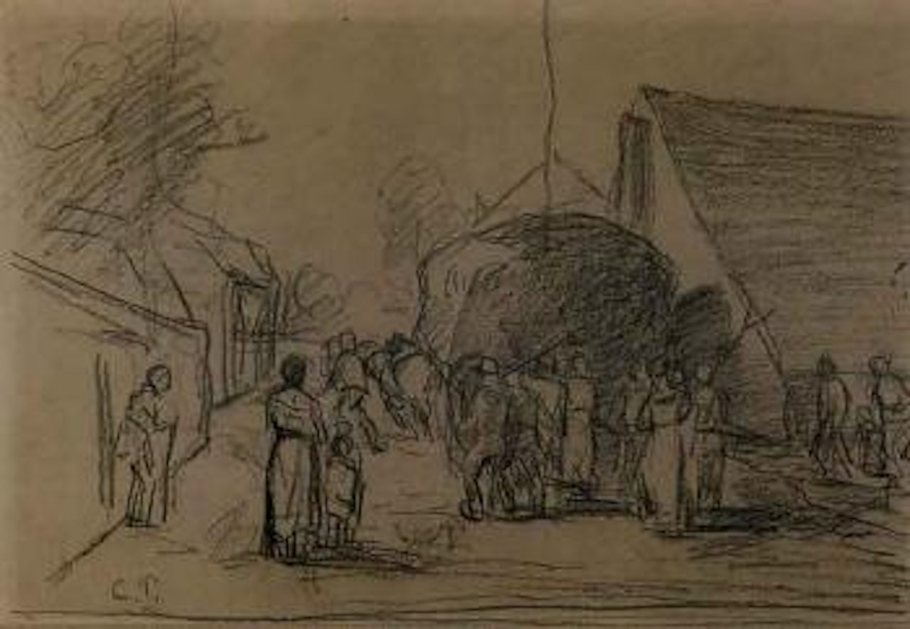 Charette de foin by Camille Pissarro