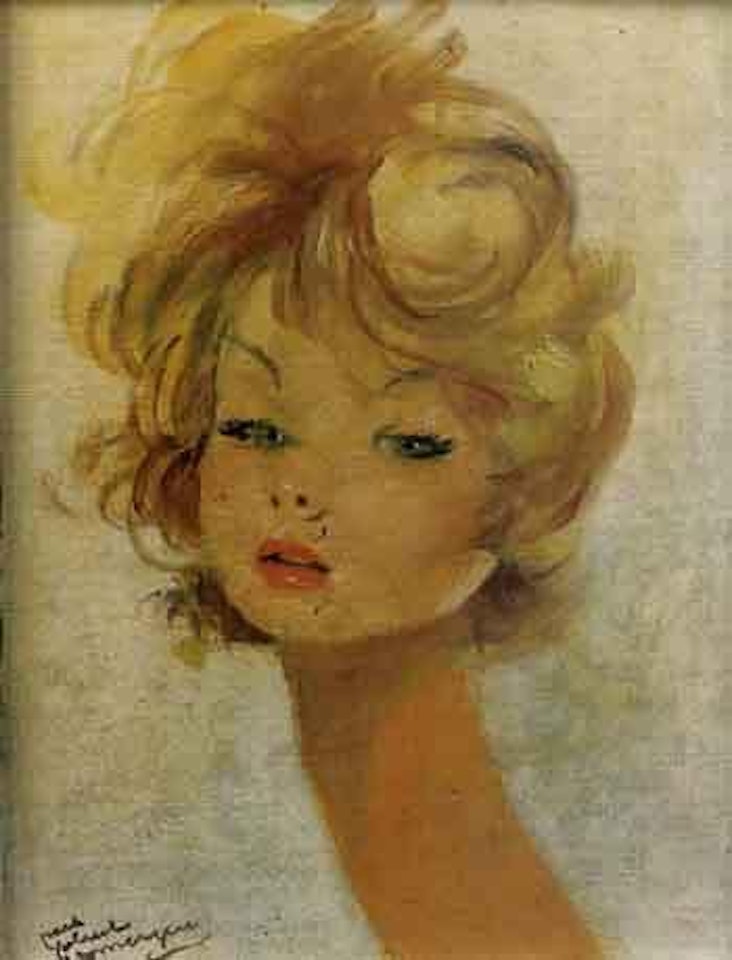 Portrait de jeune fille blonde by Jean Gabriel Domergue