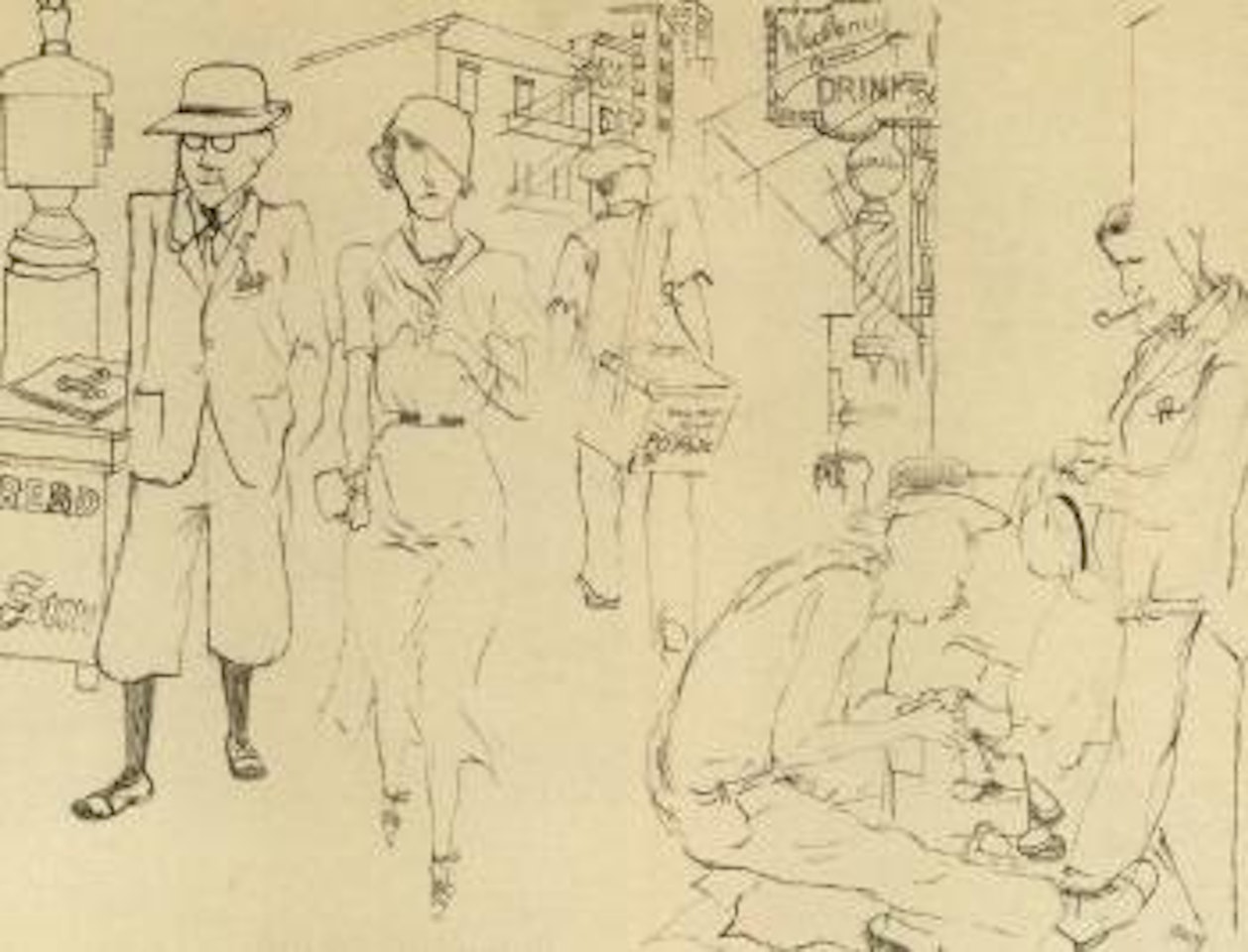Street scene by George Grosz