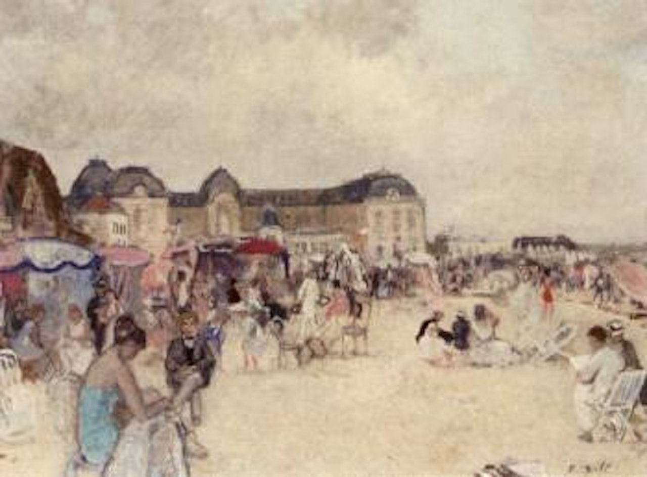 La plage devant le casino de Trouville by François Gall