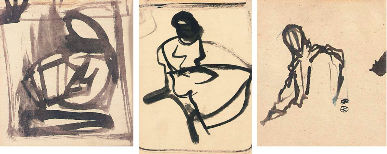 Brush drawing by Franz Kline