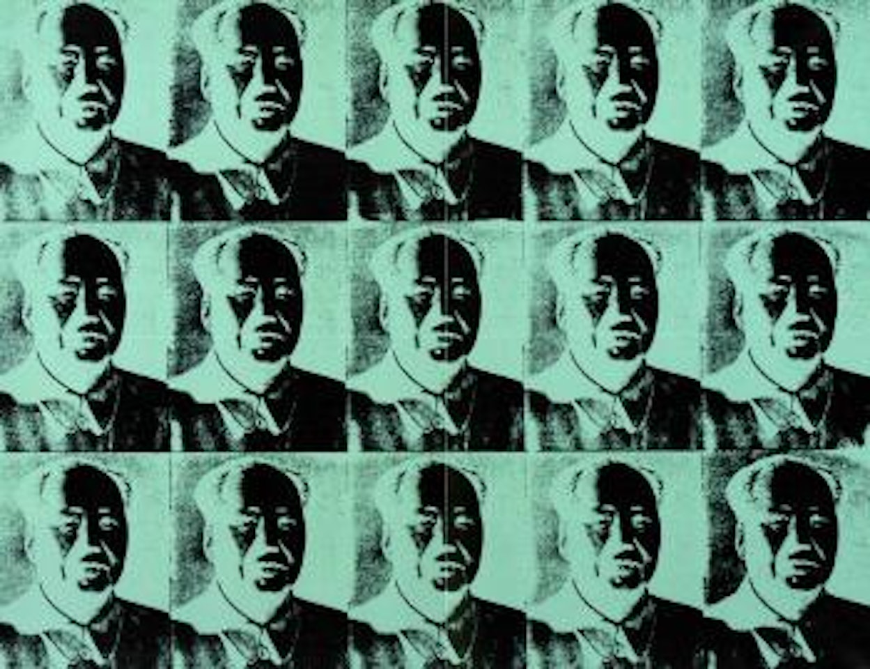 15 blue green Maos by Andy Warhol