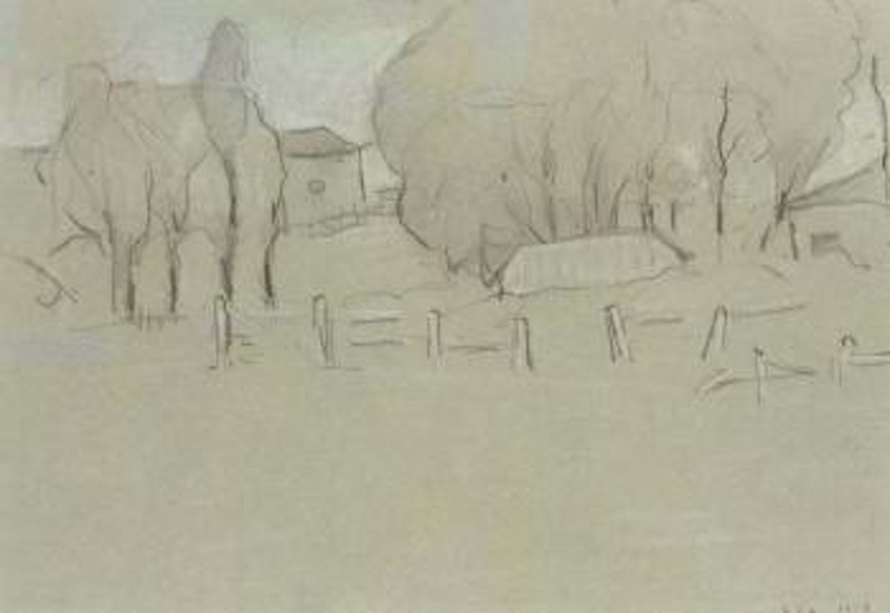 Fylde landscape by Laurence Stephen Lowry
