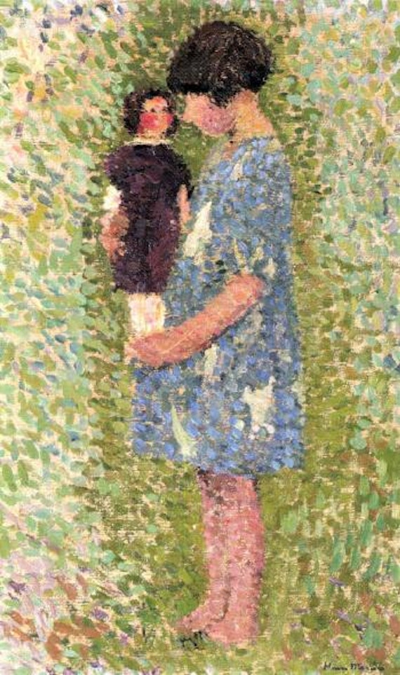 Fillette a la poupee by Henri Jean Guillaume Martin
