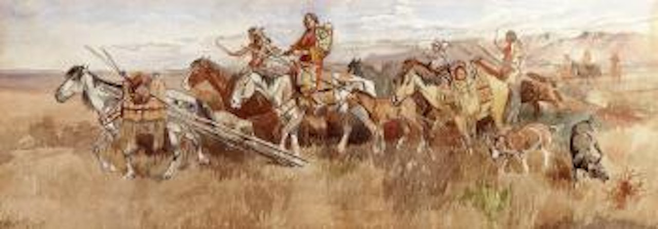 Indians on the prairie by Charles M Russell
