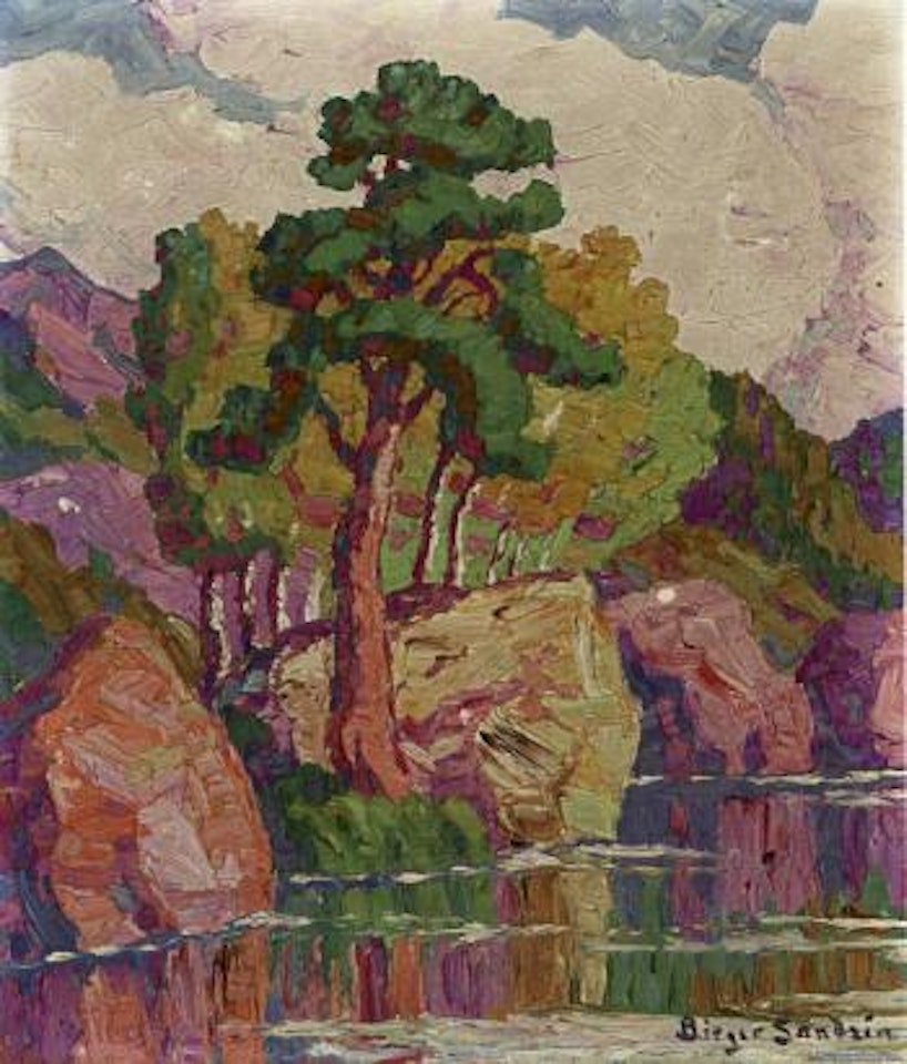 Pine and aspen, Big Thompson Canyon by Birger Sandzen