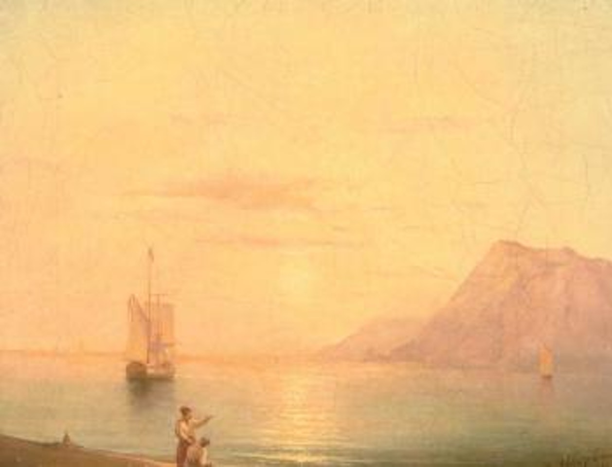 Sunset over the sea by Ivan Konstantinovich Aivazovsky