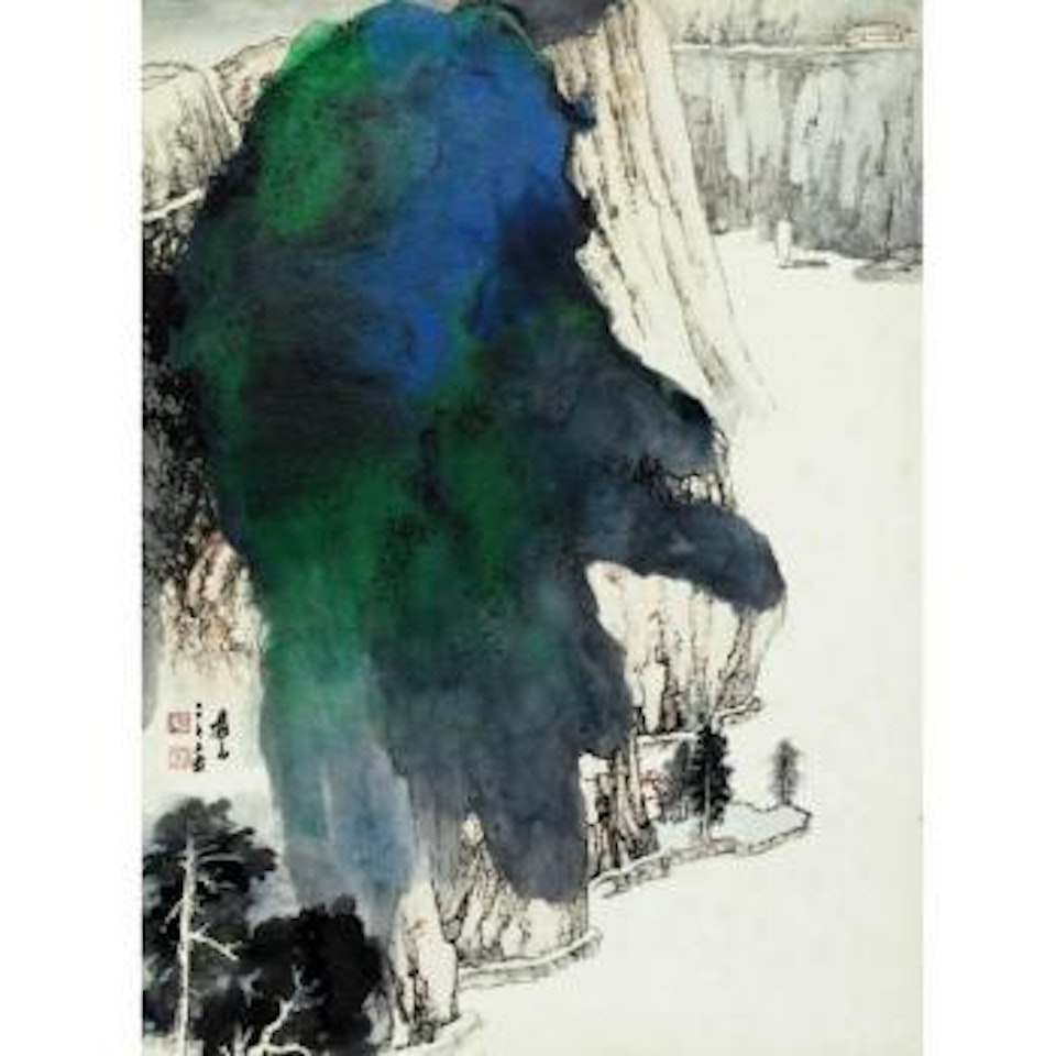 Landscape with splashed colour by Zhang Daqian