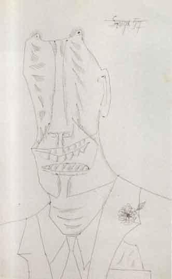Portrait of a man in a suit by Francis Newton Souza
