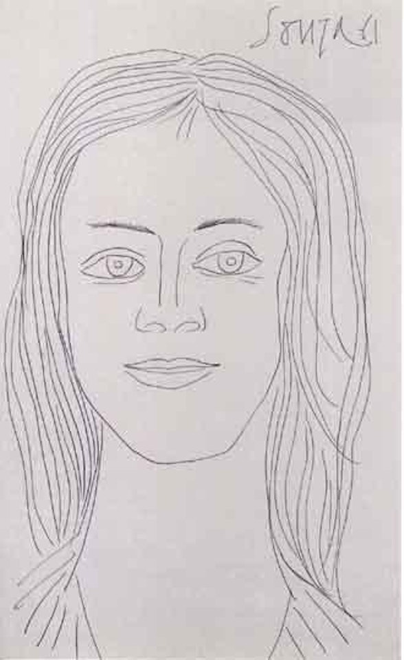 Portrait of a young woman by Francis Newton Souza