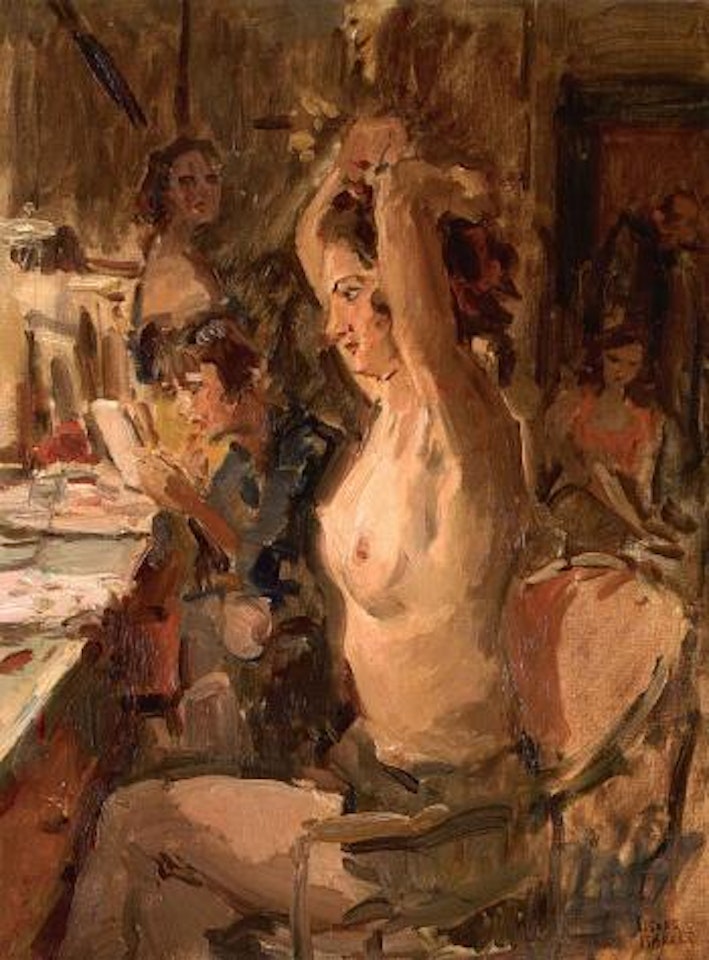 In the dressing room of the Scala Theatre, The Hague by Isaac Israels