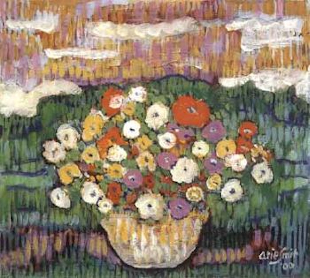 Flowers in a vase by Arie Smit