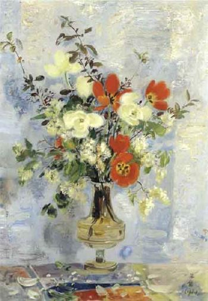 Tulipes blanches et rouges by Le Pho