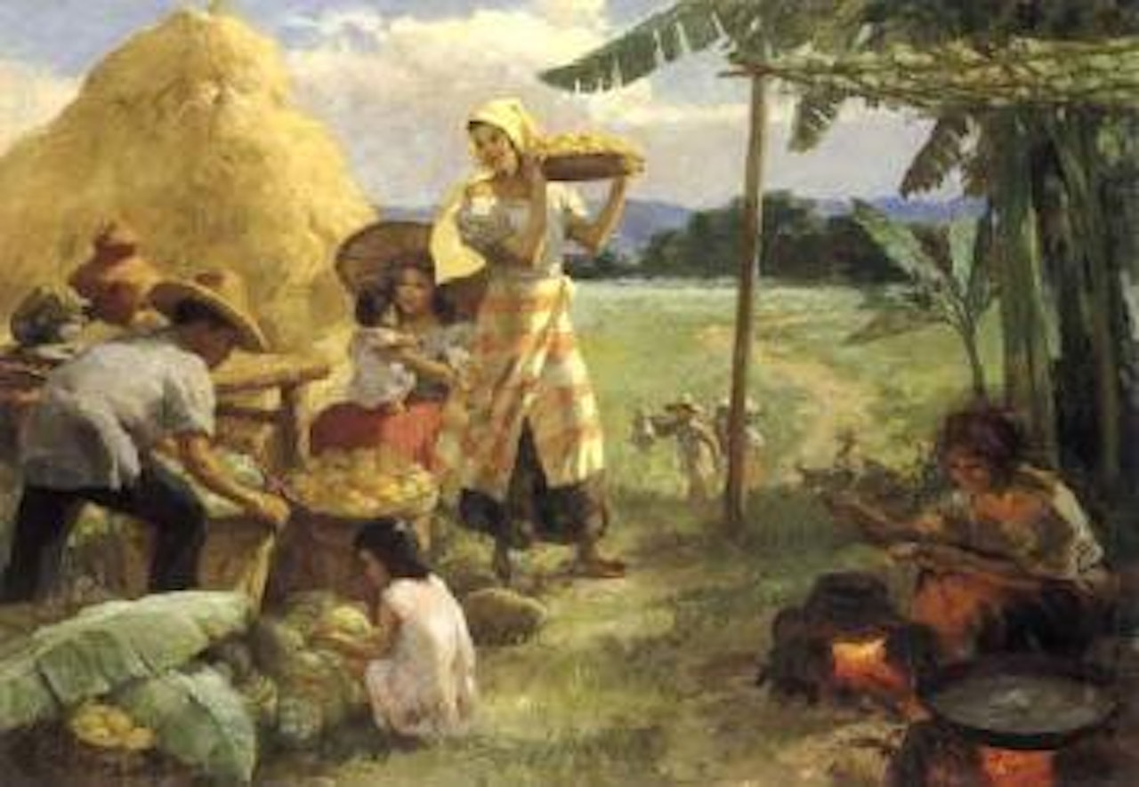 Afternoon meal by Fernando Amorsolo