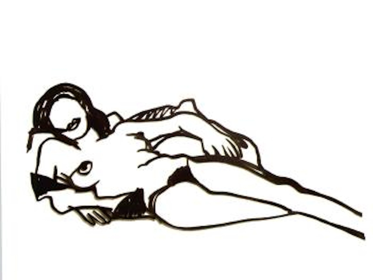 Monica relaxing on robe by Tom Wesselmann