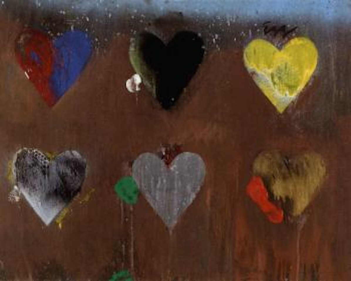 Six hearts by Jim Dine
