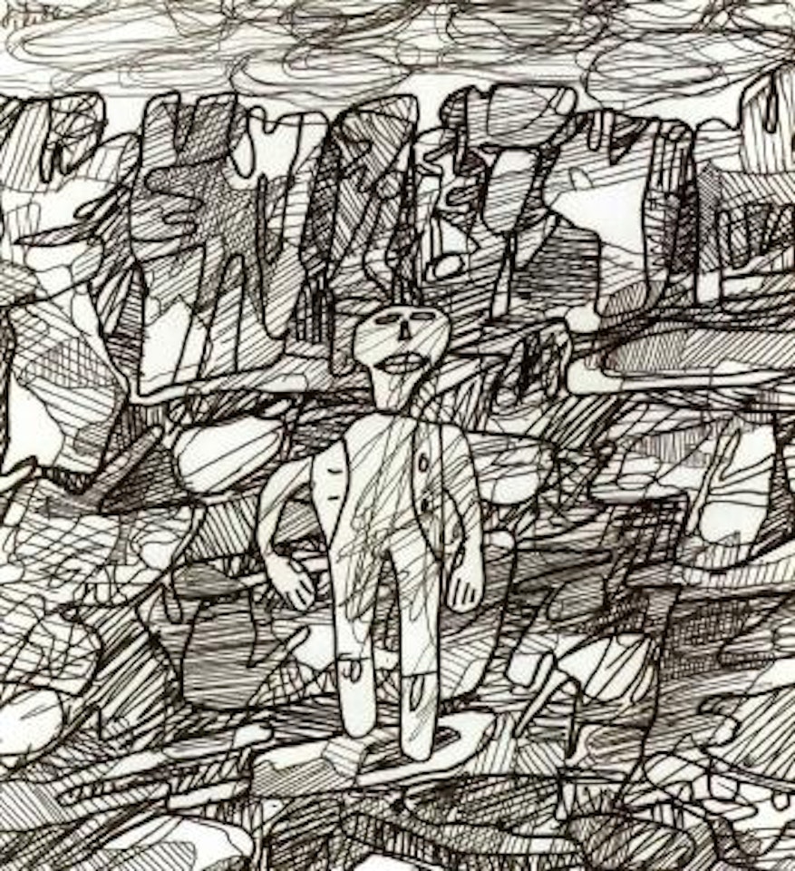 Paysage avec un personnage by Jean Dubuffet