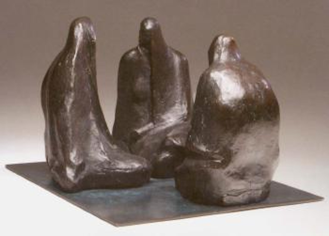 Three seated women chatting by Francisco Zuñiga