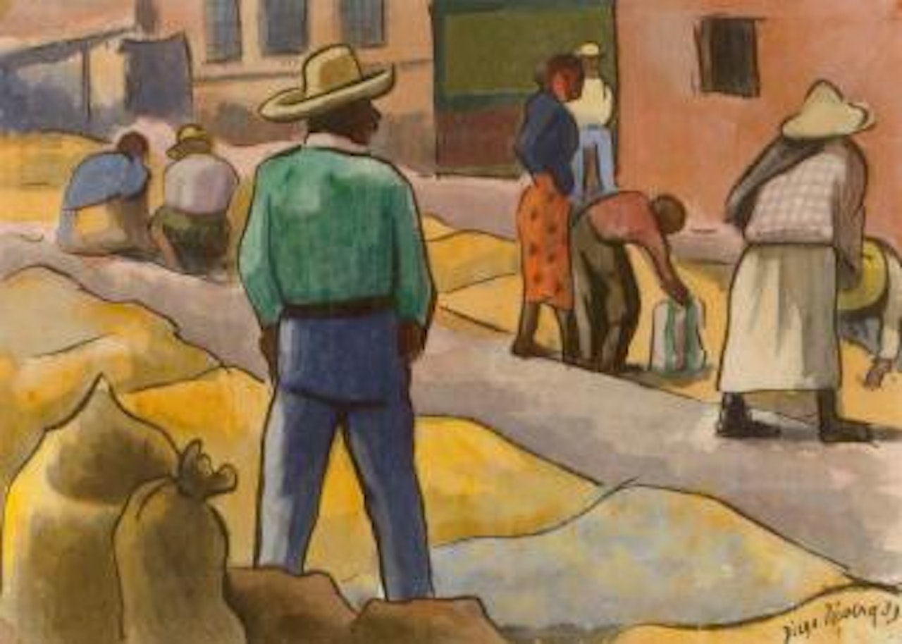 Market day by Diego Rivera