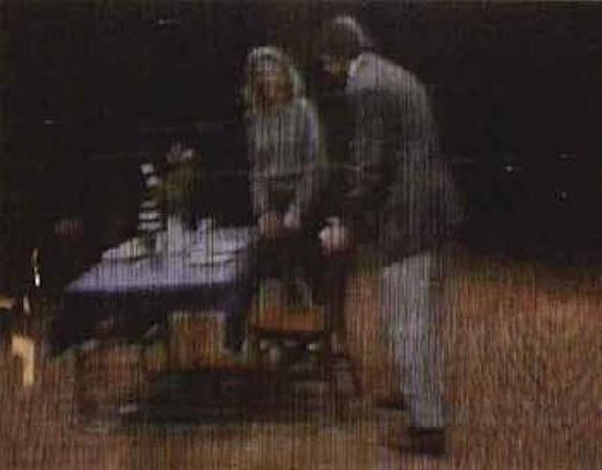 Violent man incident, man and woman segment by Bruce Nauman