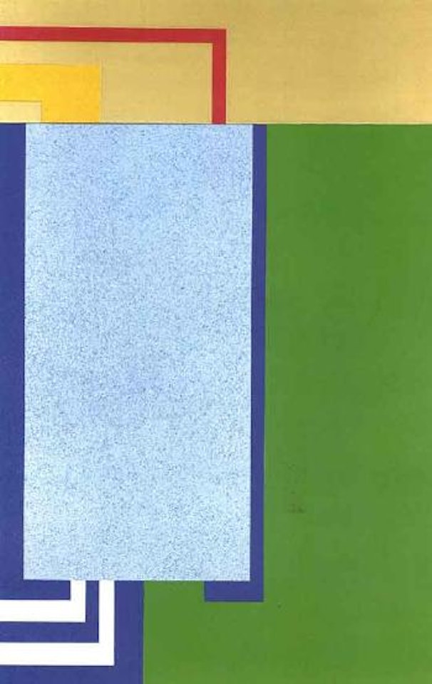 Blue cell by Peter Halley