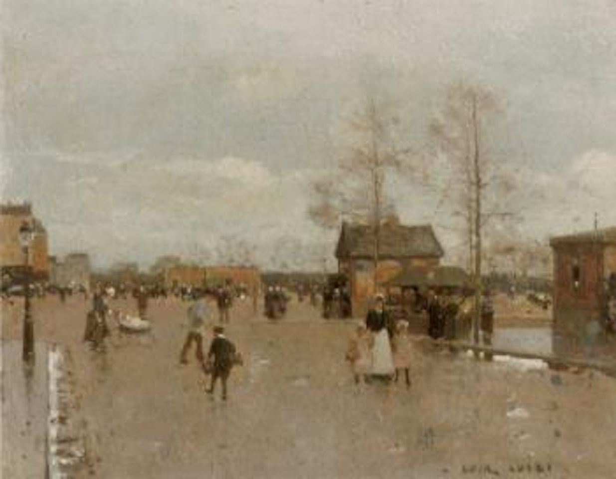 Une porte de Paris - After the rain by Luigi Loir
