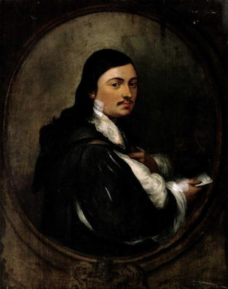 Portrait of Nicholas de Omazur, in a black slashed doublet, holding a letter by Bartolomé Esteban Murillo