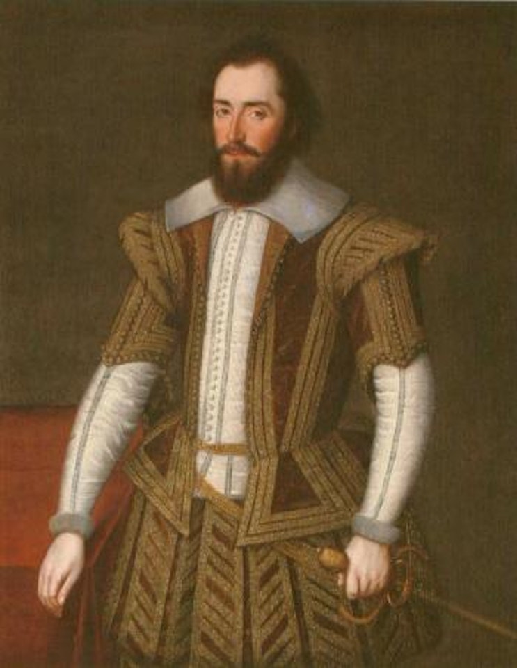 Portrait of a gentleman, possibly Robert Dudley, three-quarter-length by English School