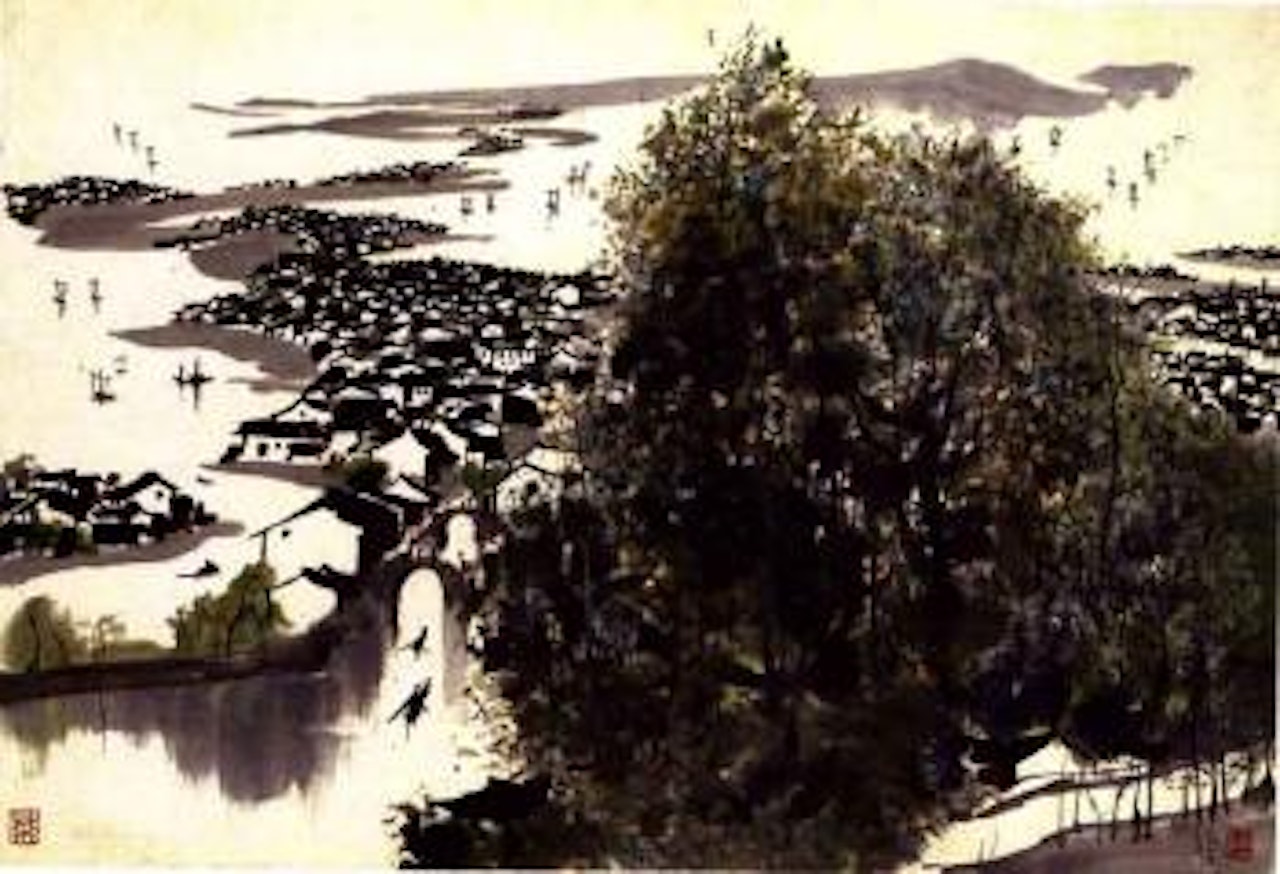 Rivertown in Jiangnan by Wu Guanzhong