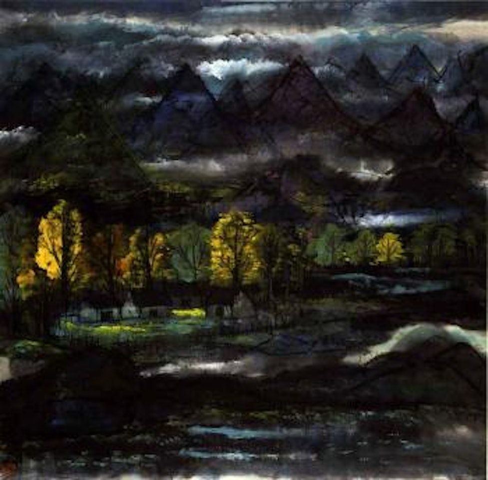Autumnal landscape by Lin Fengmian