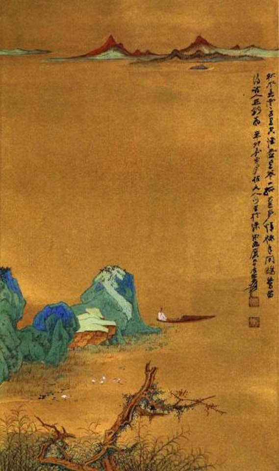 Drifting along the river by Zhang Daqian