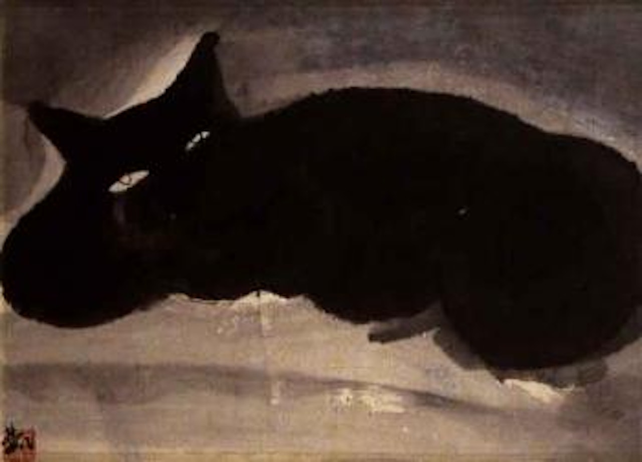 Black cat by Lin Fengmian