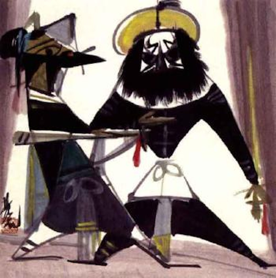 Opera figures by Lin Fengmian