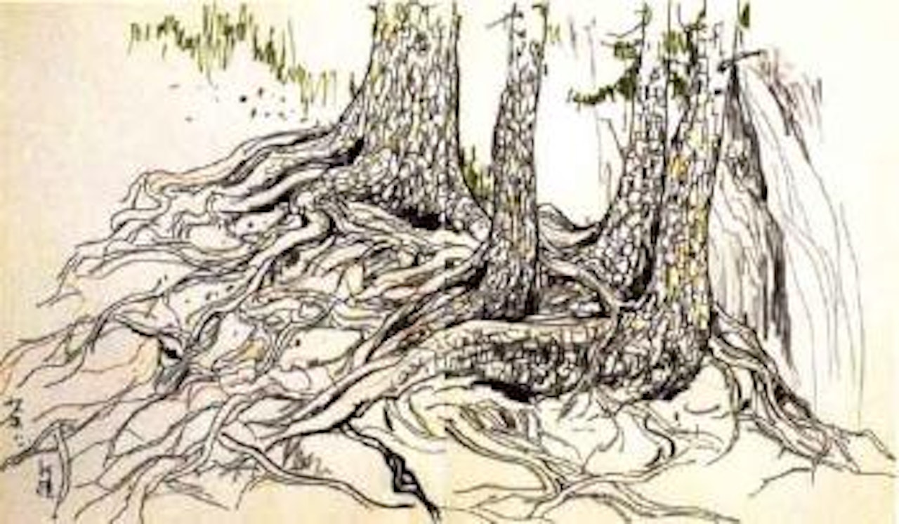 Tree roots by Wu Guanzhong