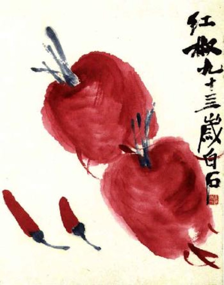 Red peppers by Qi Baishi