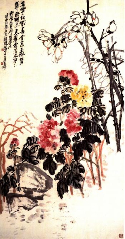 Peony and camellia by Wu Changshuo