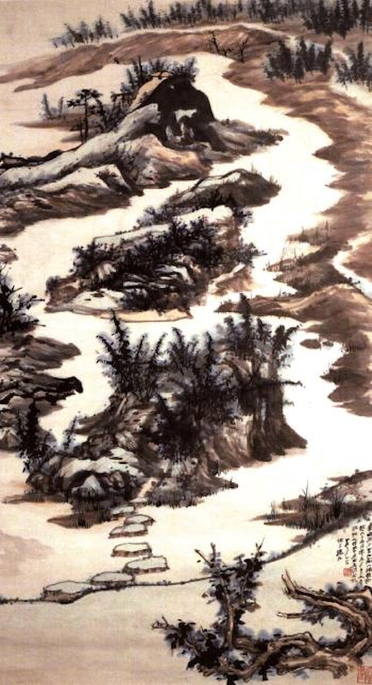 Lake of eight virtues by Zhang Daqian
