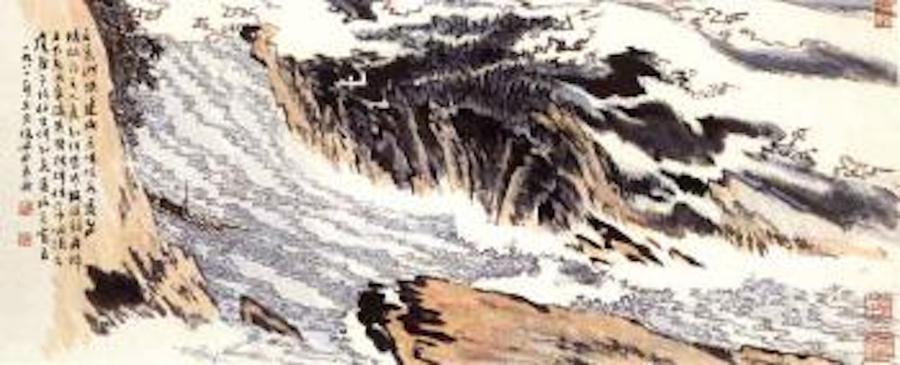 Raging torrent at the three gorges by Lu Yanshao